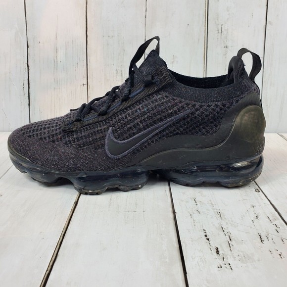 Nike Air Vapormax 2021 Flyknit 'Triple Black' Men's Size 7 Anthracite DH4084-001 - Picture 4 of 14